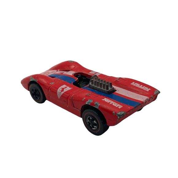 Vintage Hot Wheels 1969 Redline Ferrari 312P Back Engine Flip up Hood Diecast - Picture 2 of 10